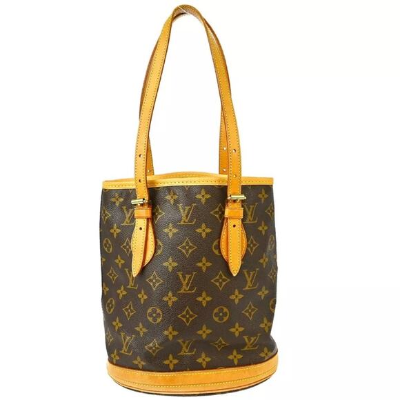 AUTHENTIC LOUIS VUITTON MONOGRAM BUCKET PM TOTE BAG DK0152 - Picture 1 of 8